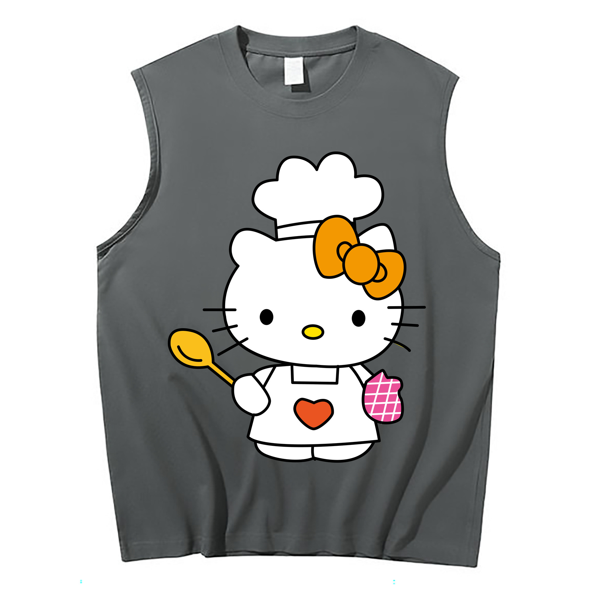 （画像用） Hello Kitty ハローキティ コットン100％タンクトップ（フロントプリント）